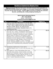 Exclusive Rigging Fees Exclusive Rigging Fees