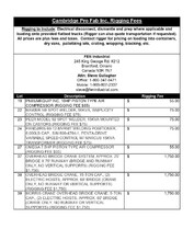 Exclusive Rigging Fees Exclusive Rigging Fees