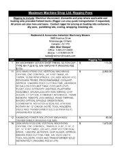 Exclusive Rigging Fees Exclusive Rigging Fees