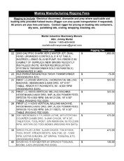 Exclusive Rigging Fees Exclusive Rigging Fees